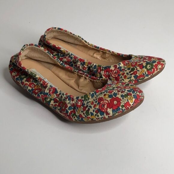Edgehill Collection Sz 11 Floral Ballet Flats - Picture 1 of 6